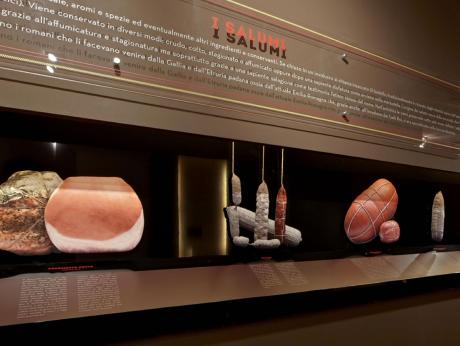 Pannelli di approfondimento sui salumi e la loro lavorazione