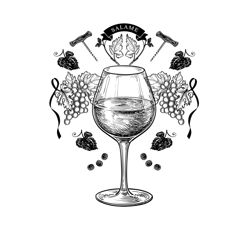 Illustrazione del salame il Rustico